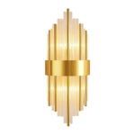 Ѕидна светилка Fenzy E14 метална во златно-бела боја D20x60 см