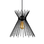 Ceiling light Candle I E27 metal in black color D25x30cm