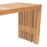 Bench Zen teak wood in natural color 140x35x48cm - Image 5