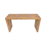Bench Zen teak wood in natural color 90x30x48cm - Image 2