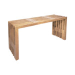 Bench Zen teak wood in natural color 90x30x48cm