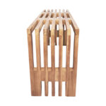 Bench Zen teak wood in natural color 90x30x48cm - Image 3