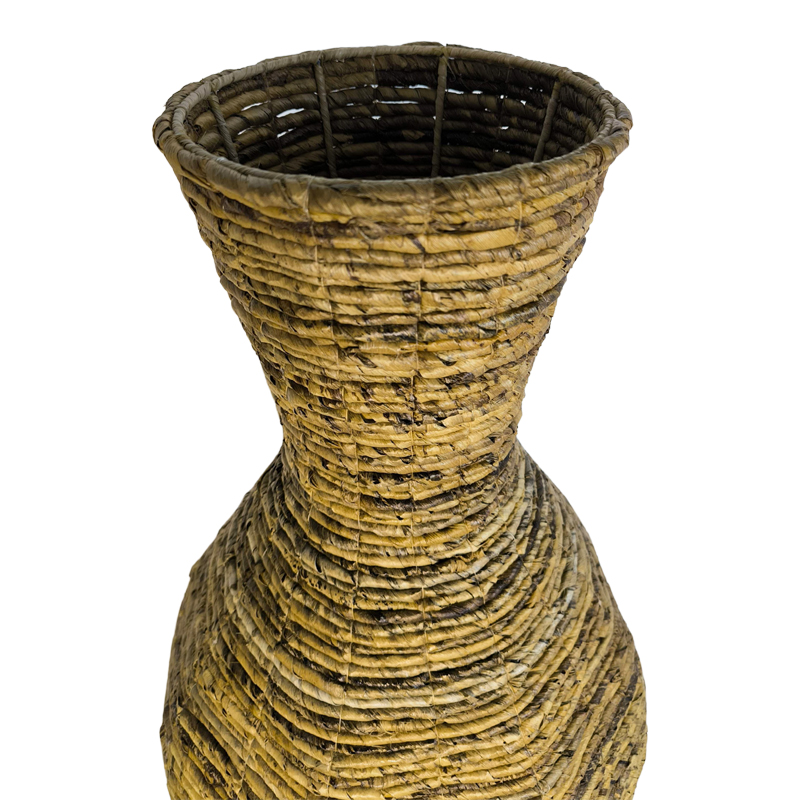 343-000097-1 Decorative vase Lerpon Inart banana rope in natural color D40x100cm - Image 2