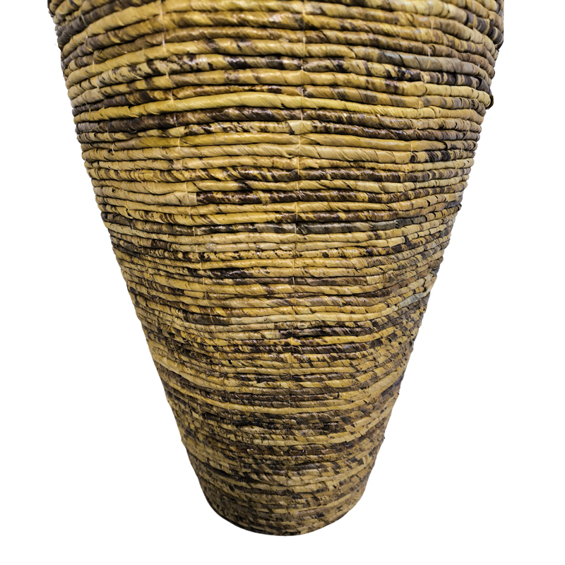 343-000097-2 Decorative vase Lerpon Inart banana rope in natural color D40x100cm - Image 3