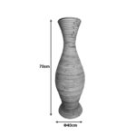 Vase Virnia Inart pe rattan in natural color D40x70cm - Слика 4