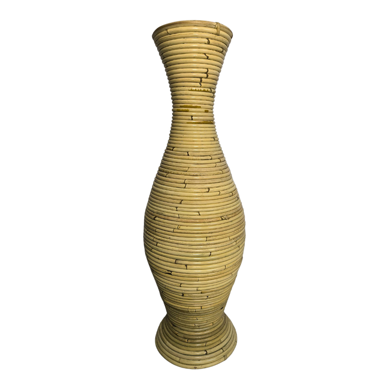 343-000108 Vase Virnia Inart pe rattan in natural color D40x70cm - Слика 1