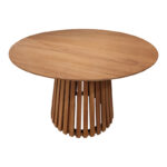 Kenda Ι mindi wood table in natural shade D120x75cm - Image 2