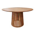 Kenda Ι mindi wood table in natural shade D120x75cm