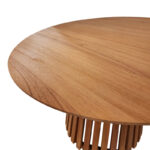 Kenda Ι mindi wood table in natural shade D120x75cm - Image 3