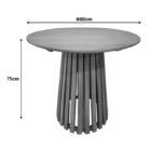 Kenda I mindi wood table in natural shade D80x75cm - Слика 5