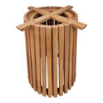 Indoor use table base Galy I mindi wood in natural shade D60x75cm - Слика 2