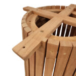 Indoor use table base Galy I mindi wood in natural shade D60x75cm - Слика 3