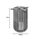 Indoor use table base Galy I mindi wood in natural shade D60x75cm - Слика 5