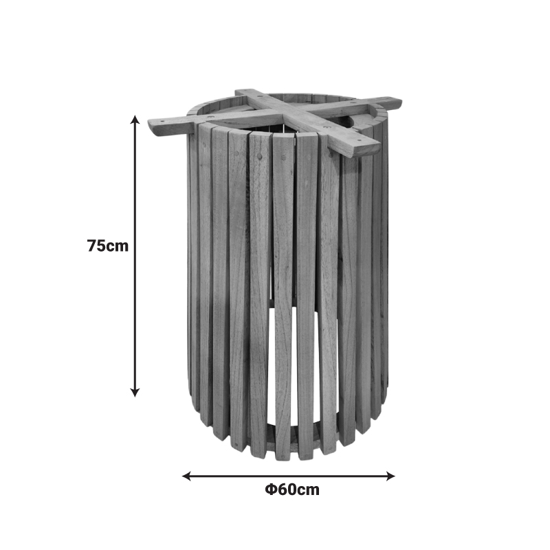 343-000118-4 Indoor use table base Galy I mindi wood in natural shade D60x75cm - Слика 5