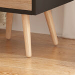 Selma bedside table in black-sonoma color 29.7x29.7x45cm - Image 6