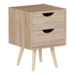 Selma bedside table in natural color 29.7x29.7x45cm - Image 2