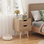 Selma bedside table in natural color 29.7x29.7x45cm