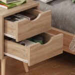 Selma bedside table in natural color 29.7x29.7x45cm - Image 5