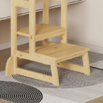 Learning tower for children Chiquel Montessori-style wood in natural color 45.7x51x90cm - Image 6