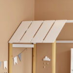 Bed for children Bedria Montessori-style wood in white-natural color 190x90cm - Image 5