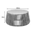 Coffee table Mable mango wood in natural color and marble look surface D80x45cm - Image 5