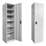 Koya metal cabinet in light gray color 50x45x180cm