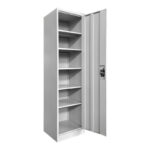Koya metal cabinet in light gray color 50x45x180cm - Image 3