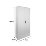 Ugren metal cabinet in light gray color 90x40x180cm - Image 5