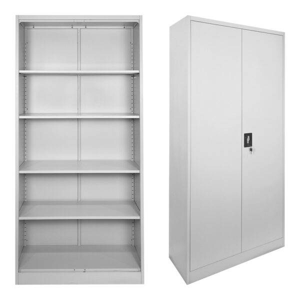 Ugren metal cabinet in light gray color 90x40x180cm