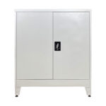 Armon metal cabinet in light gray color 90x45x100cm - Image 4