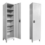 Koya metal cabinet in light gray color 50x45x190cm