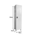 Koya metal cabinet in light gray color 50x45x190cm - Image 4