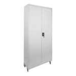 Ugren metal cabinet in light gray color 90x40x190cm - Image 2
