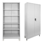 Ugren metal cabinet in light gray color 90x40x190cm