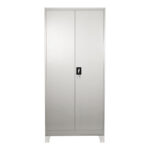 Ugren metal cabinet in light gray color 90x40x190cm - Image 3