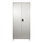 Zogi metal cabinet with partition in light gray color 90x45x190cm - Image 3