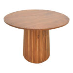 Tully table solid acacia wood in walnut shade D120x75cm - Слика 2