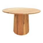 Tully table solid acacia wood in natural shade D120x75cm