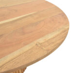 Coffee table Canicule II solid acacia wood in natural shade D80x40cm - Слика 4