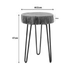 Tripp I side table solid acacia wood in natural shade-black metal legs D32x47cm - Слика 6
