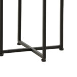 Side table Miles II solid acacia wood in natural shade with black metal legs 29x29x54cm - Слика 5