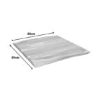 Table top Pozier solid acacia wood in natural shade 80x80x4cm - Image 2