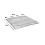 Table top Pozier solid acacia wood in natural shade 70x70x4cm - Image 2