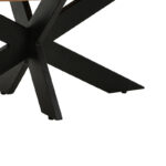 Royalty I table solid mango wood 4cm in natural shade-black metal leg D130x77cm - Image 3
