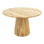 Rahma I table solid mango wood 3cm in natural shade D120x77cm - Image 2