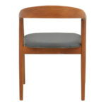 Hogie armchair rubberwood walnut-black pu cushion 61x60x76cm - Слика 6