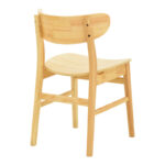 Lumnia chair rubberwood in natural shade 46x50x76cm - Image 3