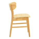 Lumnia chair rubberwood in natural shade 46x50x76cm - Image 4