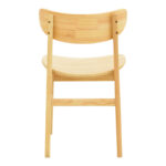 Lumnia chair rubberwood in natural shade 46x50x76cm - Image 6