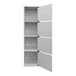Gabino column cabinet in white shade 40x39x158cm - Image 2